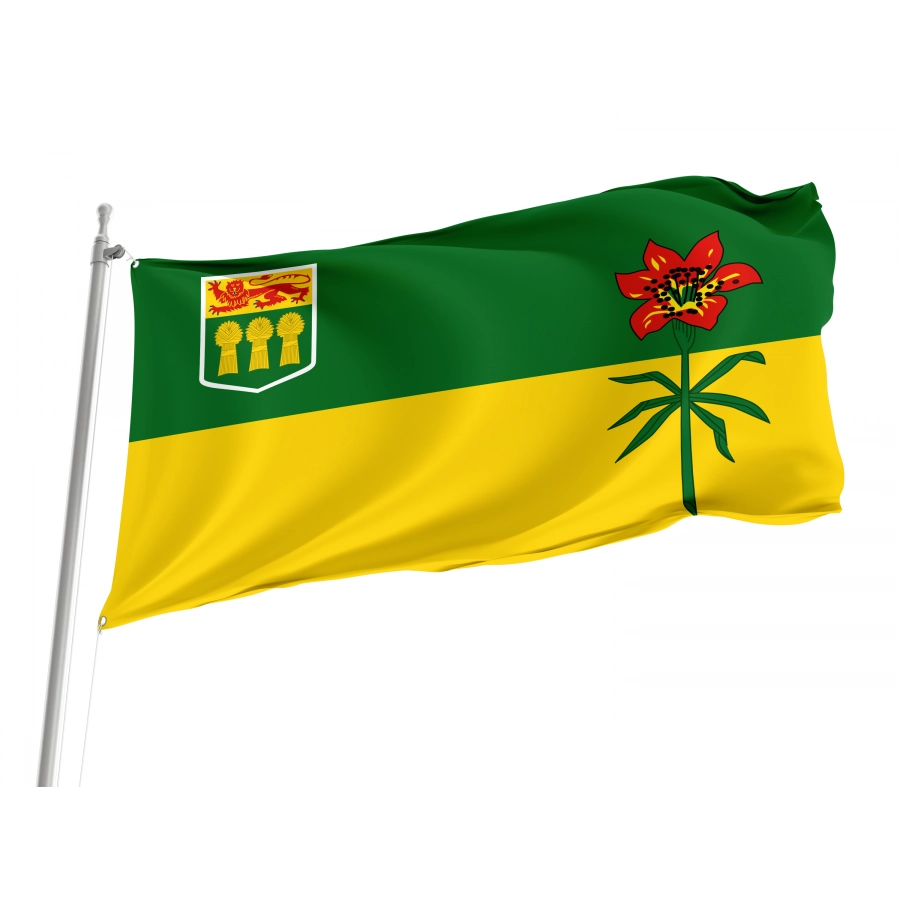 Flag of Saskatchewan, Patriotic Flags, Unique Design Print, Flags for Indoor & Outdoor Use, CA--8