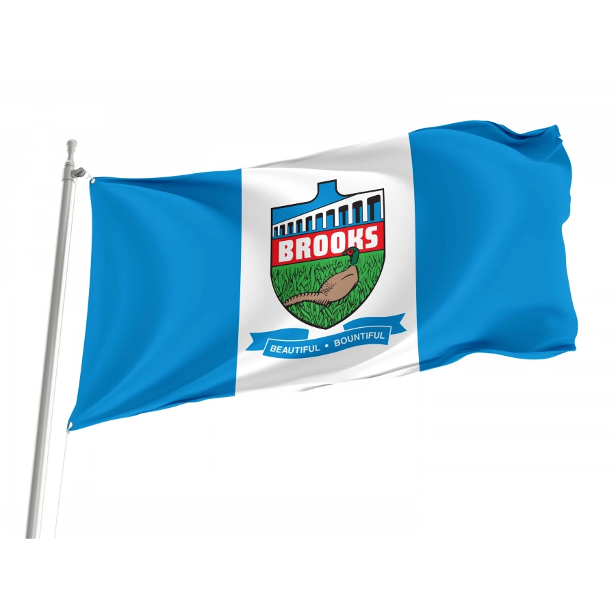 Flag of Brooks, Patriotic Flags, Unique Design Print, Flags for Indoor & Outdoor Use, CA--10