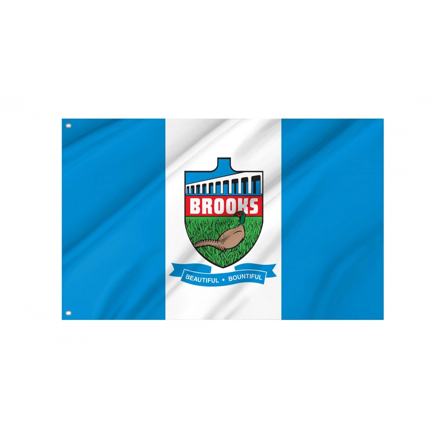 Flag of Brooks, Patriotic Flags, Unique Design Print, Flags for Indoor & Outdoor Use, CA--10