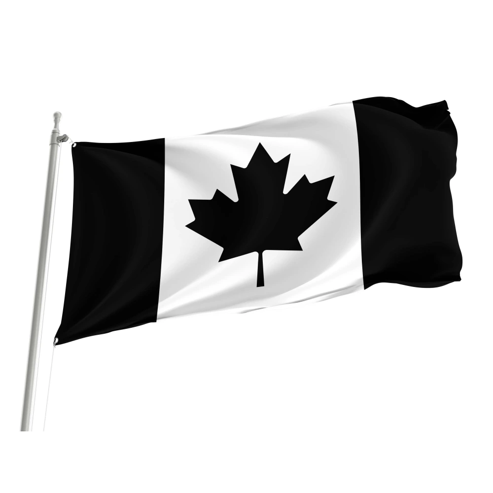Canada Black Flag for Indoor & Outdoor Use