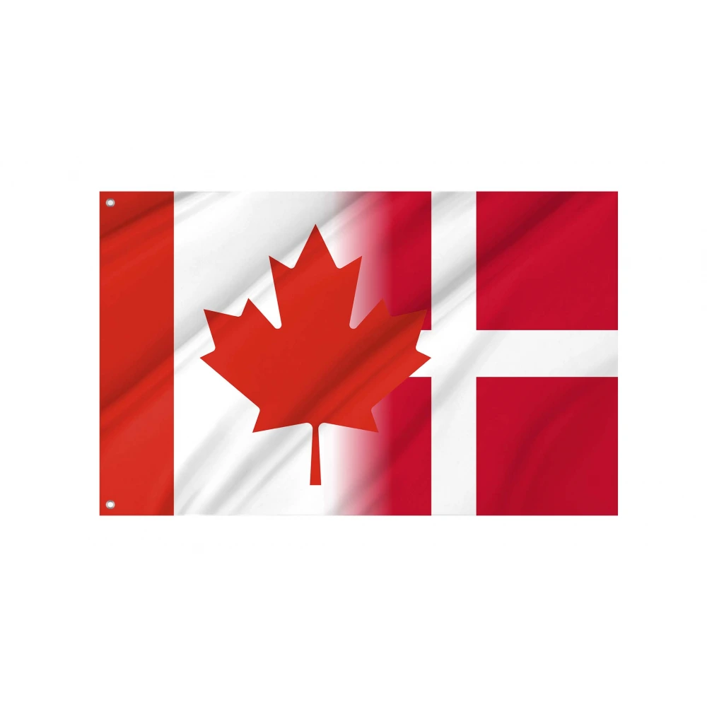 Canada Denmark Friendship Flag for Indoor & Outdoor Use