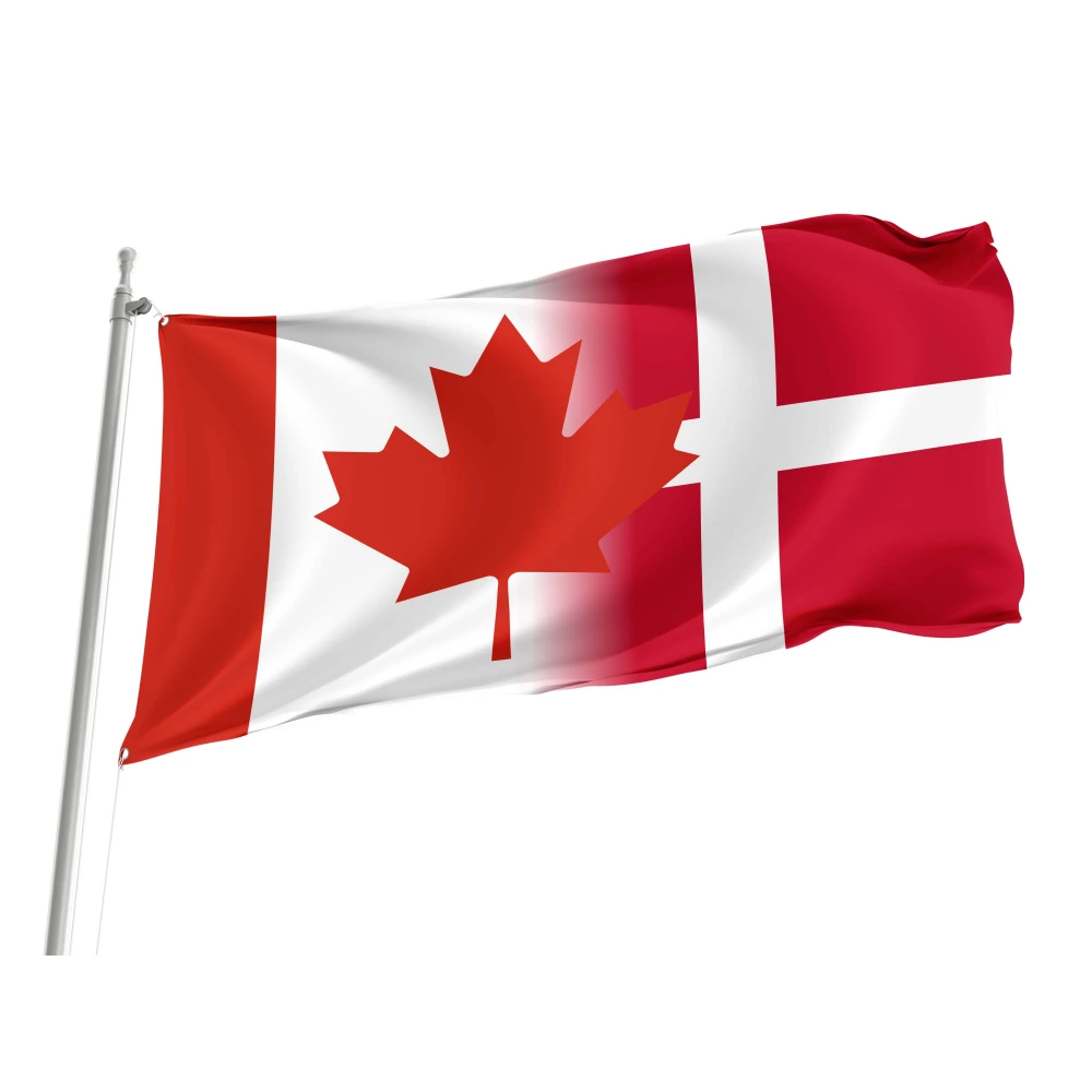 Canada Denmark Friendship Flag for Indoor & Outdoor Use
