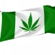 Canada Green Hemp Leaf Flag for Indoor & Outdoor Use - Imagine 1