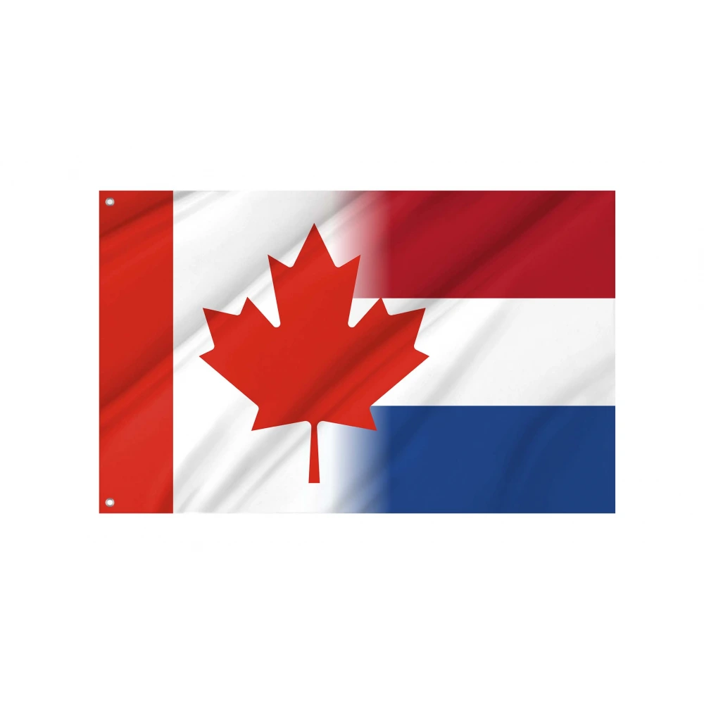 Canada Netherlands Friendship Flag for Indoor & Outdoor Use