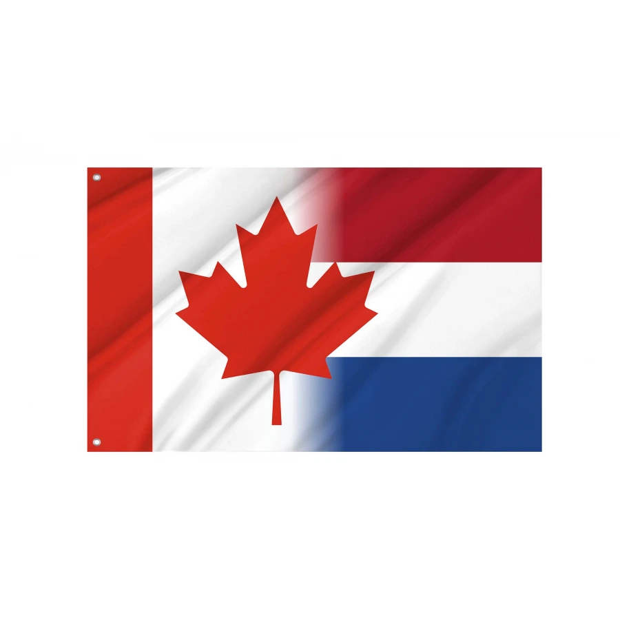 Canada Netherlands Friendship Flag for Indoor & Outdoor Use, CAN120