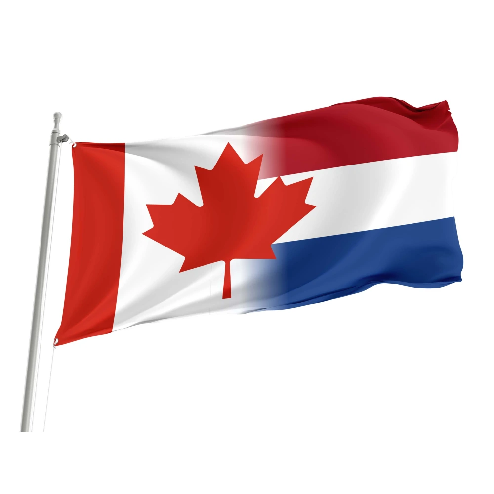 Canada Netherlands Friendship Flag for Indoor & Outdoor Use