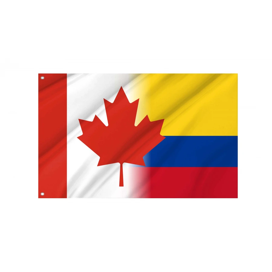 Canada Colombia Friendship Flag for Indoor & Outdoor Use, CAN121