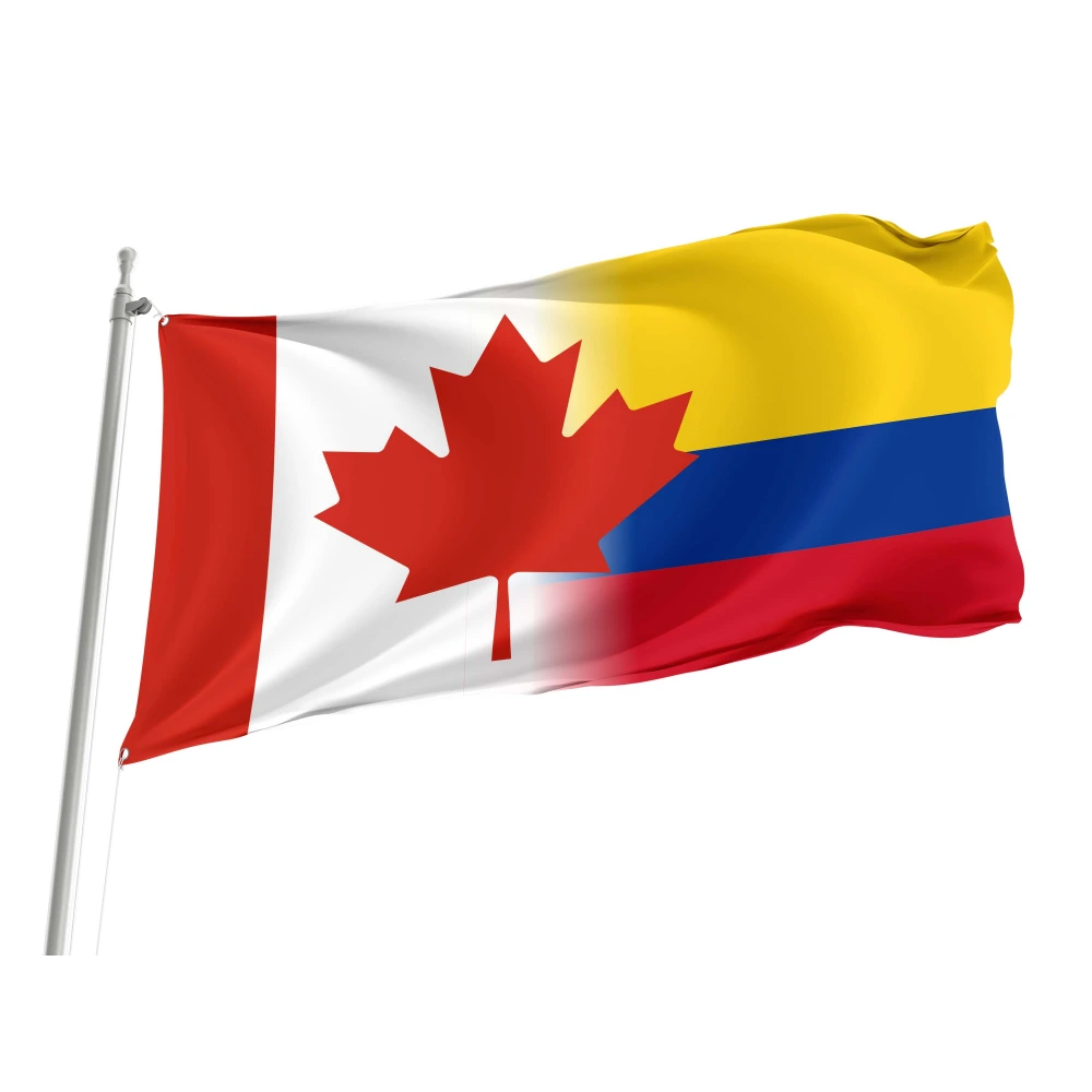 Canada Colombia Friendship Flag for Indoor & Outdoor Use