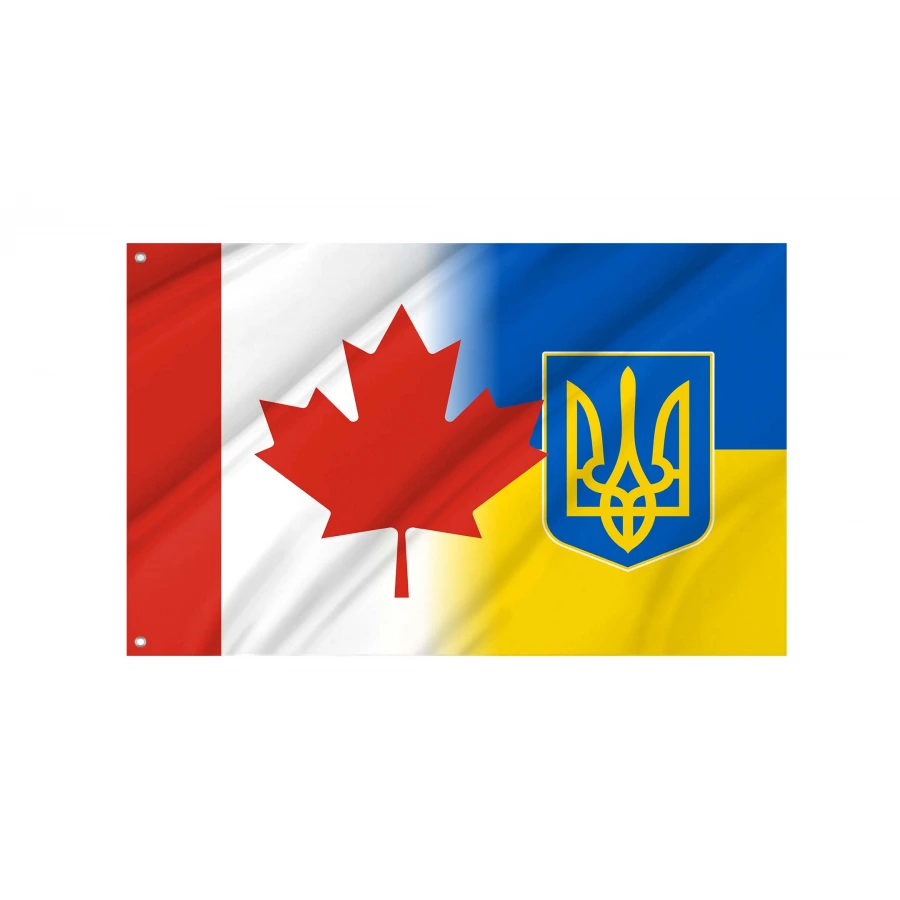 Canada Ukraine Coat Friendship Flag for Indoor & Outdoor Use, CAN119