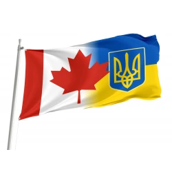 Canada Ukraine Coat Friendship Flag for Indoor & Outdoor Use
