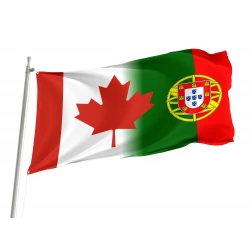 Canada Portugal Friendship Flag for Indoor & Outdoor Use