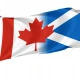 Canada Scotland Friendship Flag for Indoor & Outdoor Use - Imagine 1