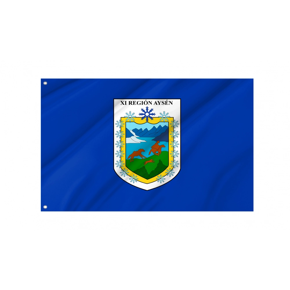 Aysen, Chile versión Azul Flag for Indoor & Outdoor Use