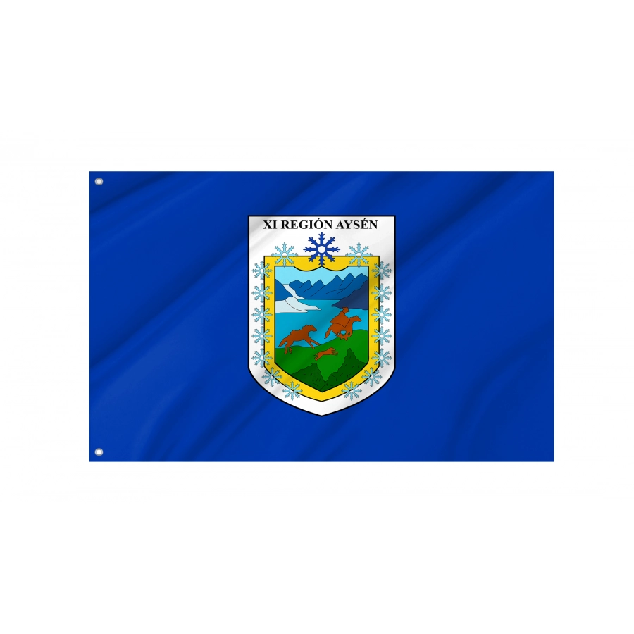 Flag of Aysen, Chile versión Azul, Patriotic Flags, Unique Design Print, Flags for Indoor & Outdoor Use