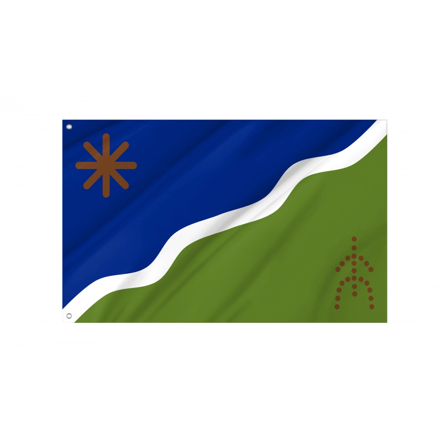 Flag of Kawesqar communities located in Southern Chile, Patriotic Flags, Unique Design Print, Flags for Indoor & Outdoor Use