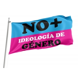 No + Ideología de Género usada en Chile Flag for Indoor & Outdoor Use