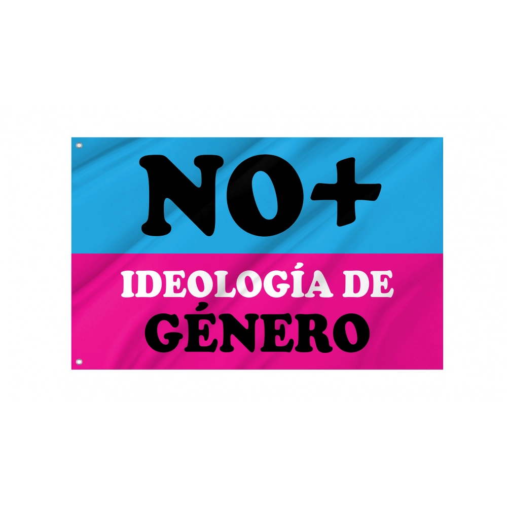 No + Ideología de Género usada en Chile Flag for Indoor & Outdoor Use