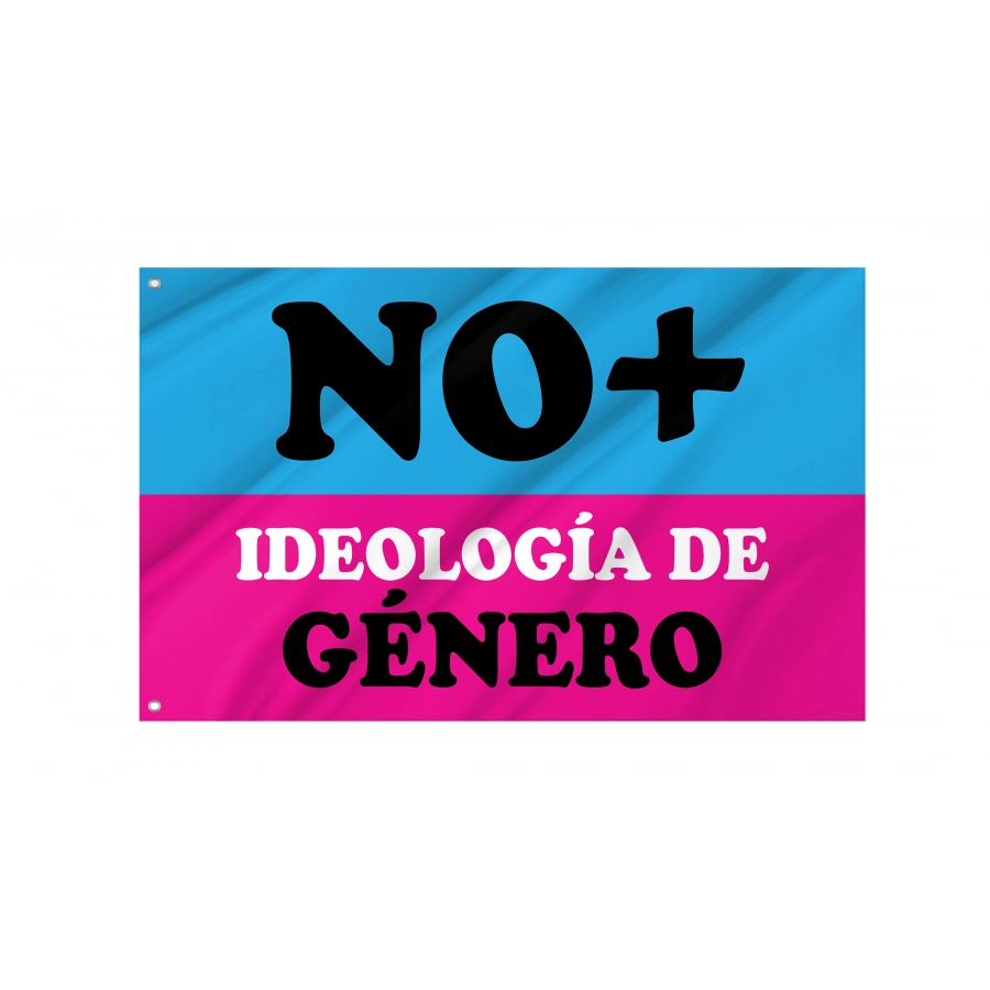 Flag of No + Ideología de Género usada en Chile, Patriotic Flags, Unique Design Print, Flags for Indoor & Outdoor Use