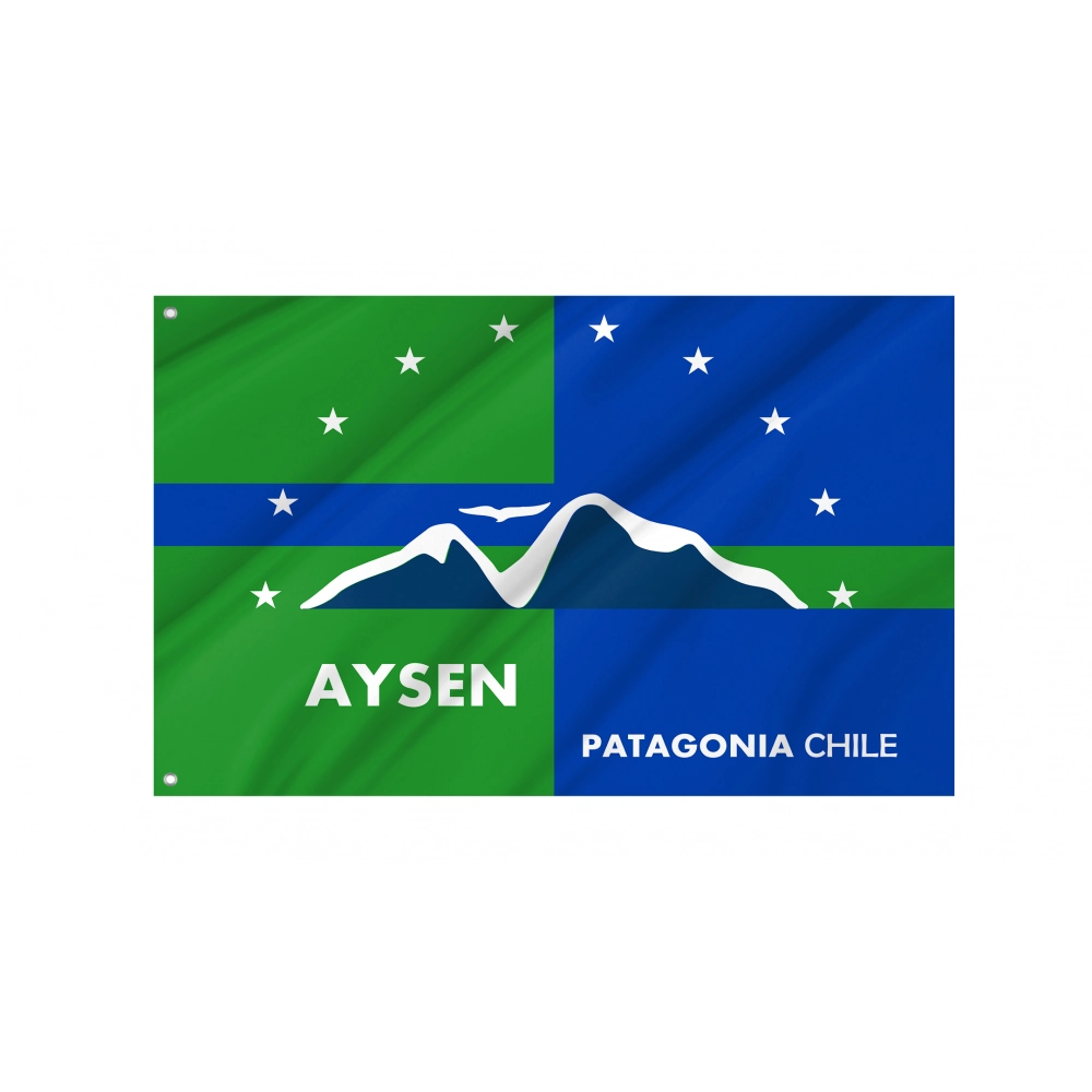 Región de Aysén en 2005 Flag for Indoor & Outdoor Use