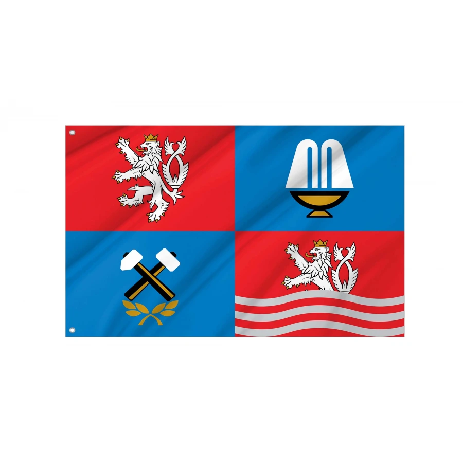 Karlovy Vary Region Flag for Indoor & Outdoor Use, CZE07