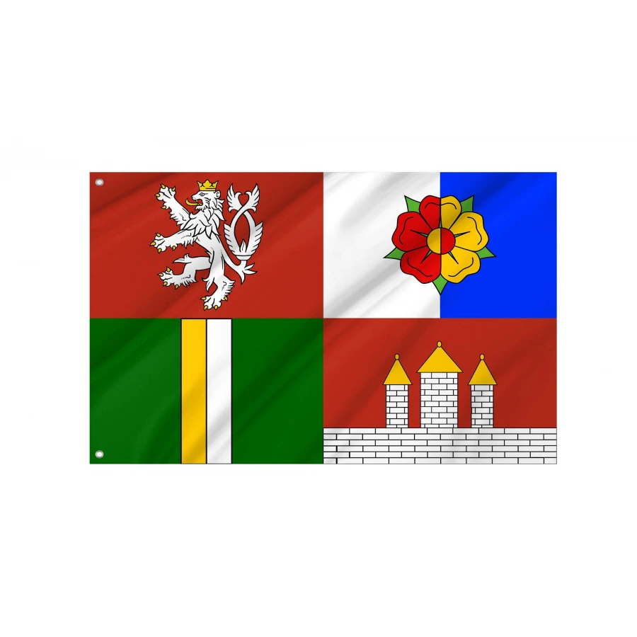 South Bohemian Region Flag for Indoor & Outdoor Use, CZE04