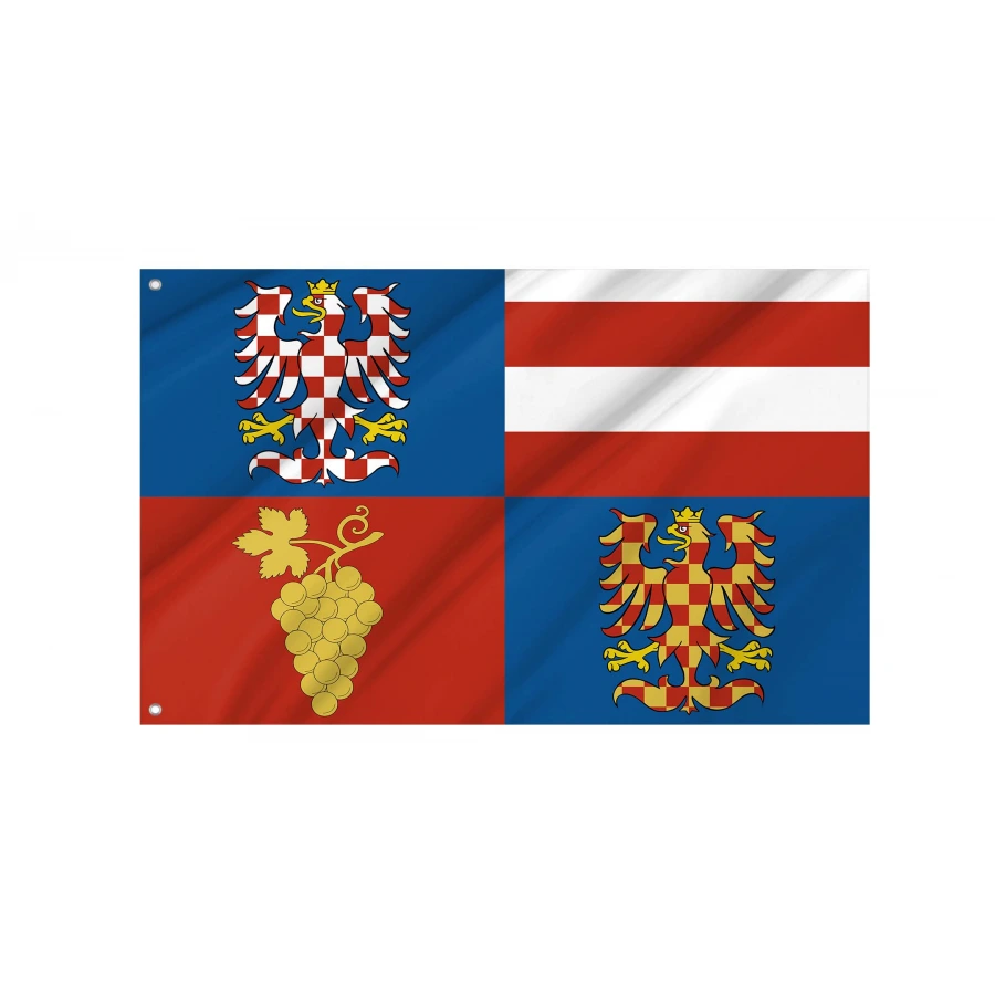 South Moravian Region Flag for Indoor & Outdoor Use, CZE05