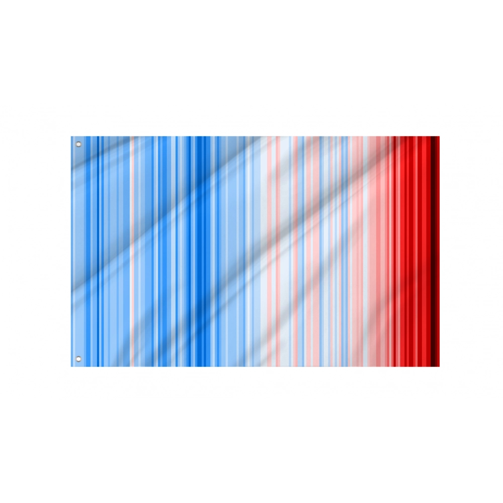 Climate Warming Stripes Flag for Indoor & Outdoor Use
