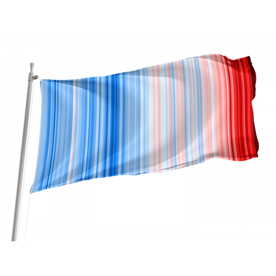 Climate Warming Stripes Flag, Patriotic Flags, Unique Design Print, Flags for Indoor & Outdoor Use