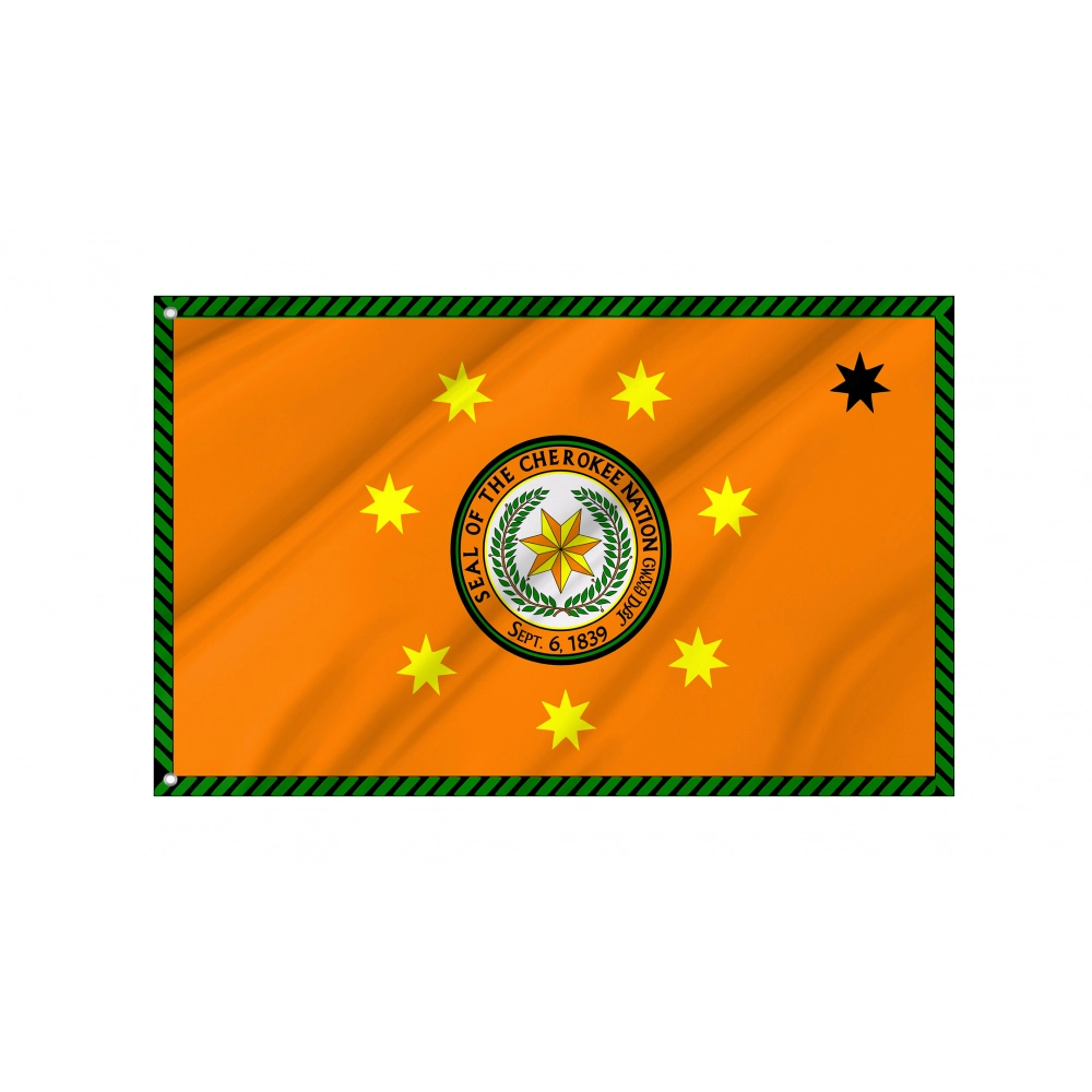 Cherokee Nation Flag for Indoor & Outdoor Use