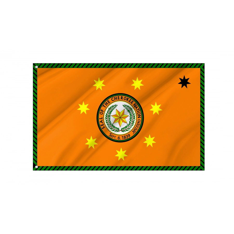 Flag of Cherokee Nation, Patriotic Flags, Unique Design Print, Flags for Indoor & Outdoor Use