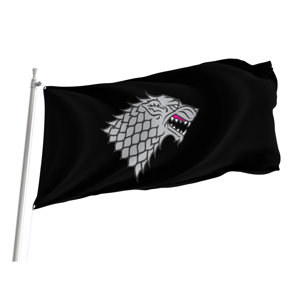 House Stark Black Flag for Indoor & Outdoor Use