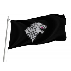 House Stark Black Flag for Indoor & Outdoor Use