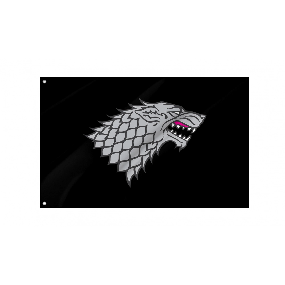 House Stark Black Flag for Indoor & Outdoor Use