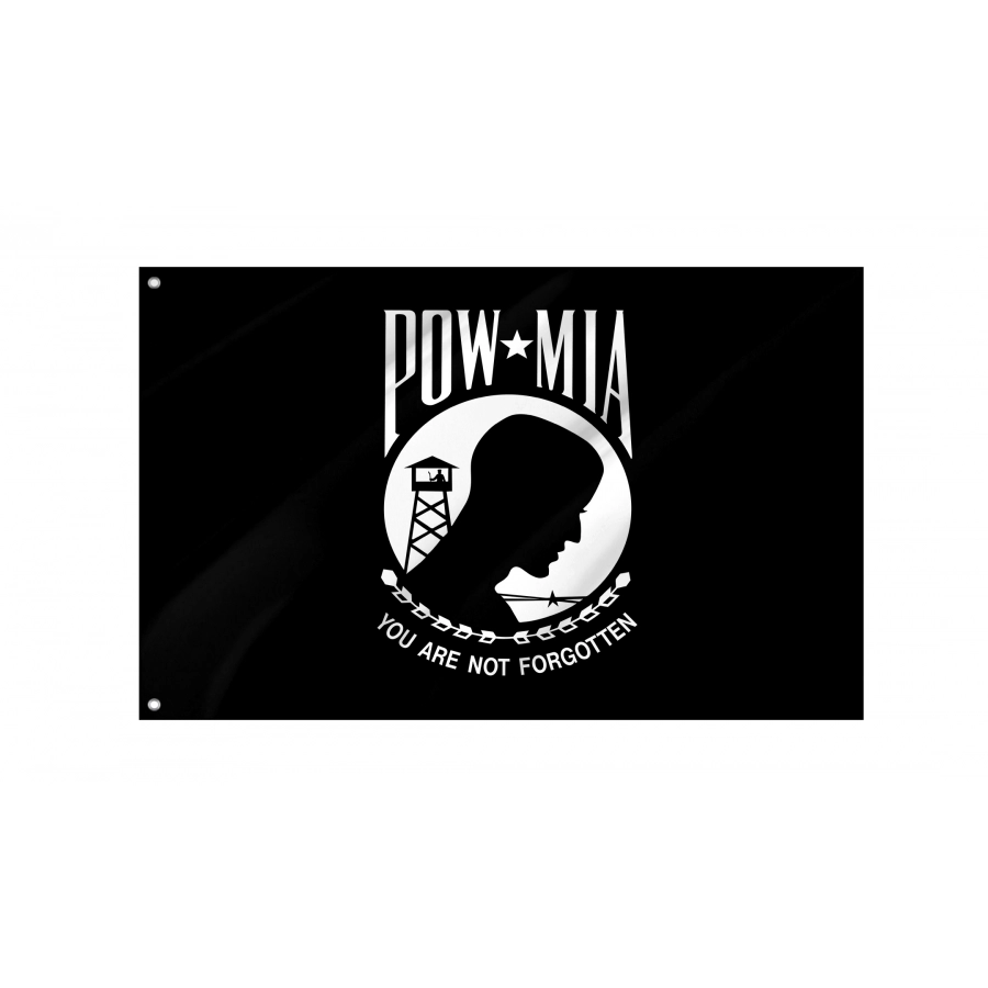Flag of Pow Mia, Patriotic Flags, Unique Design Print, Flags for Indoor & Outdoor Use