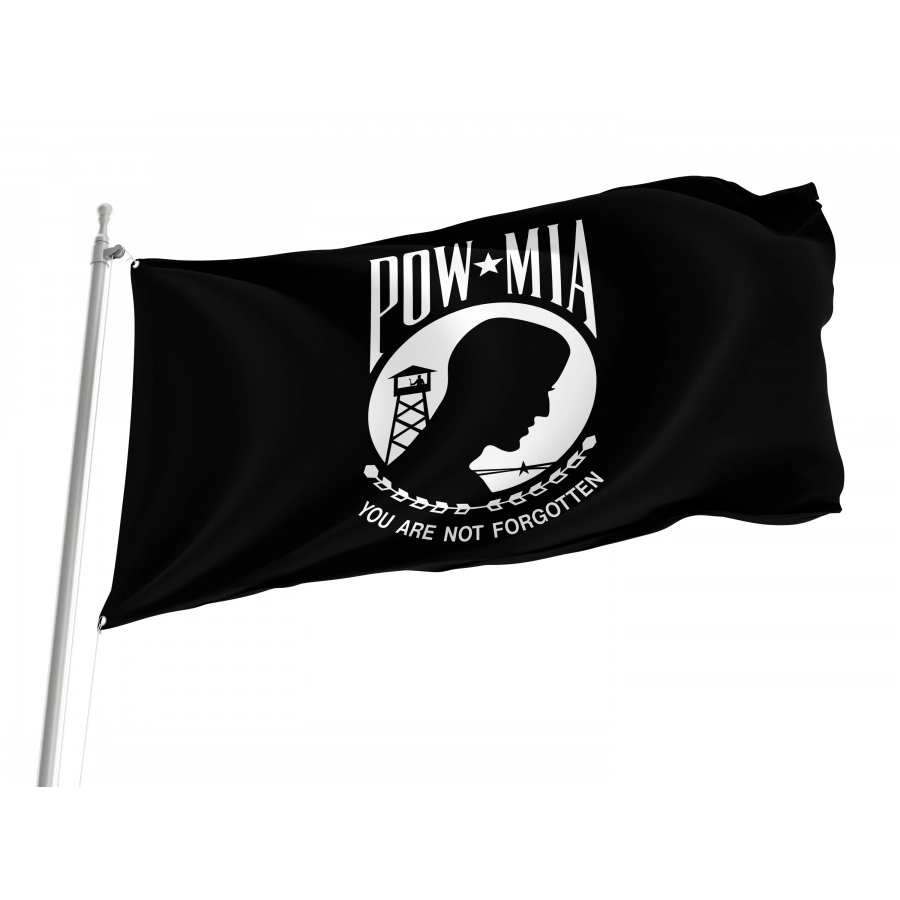 Flag of Pow Mia, Patriotic Flags, Unique Design Print, Flags for Indoor & Outdoor Use