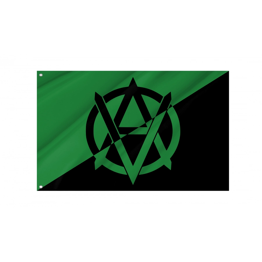 Flag of Veganarchist, Unique Design Print, Flags for Indoor & Outdoor Use