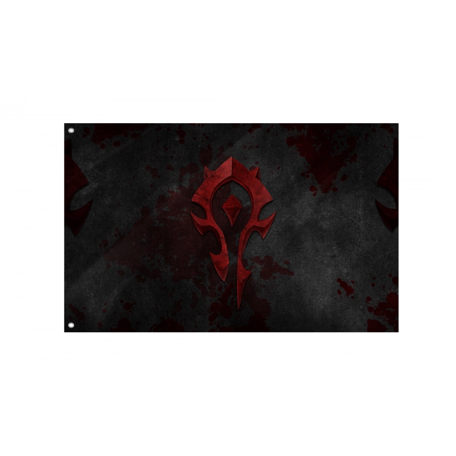 Flag of World Of Warcraft ORC Logo, Unique Design Print, Flags for Indoor & Outdoor Use, WOW--1