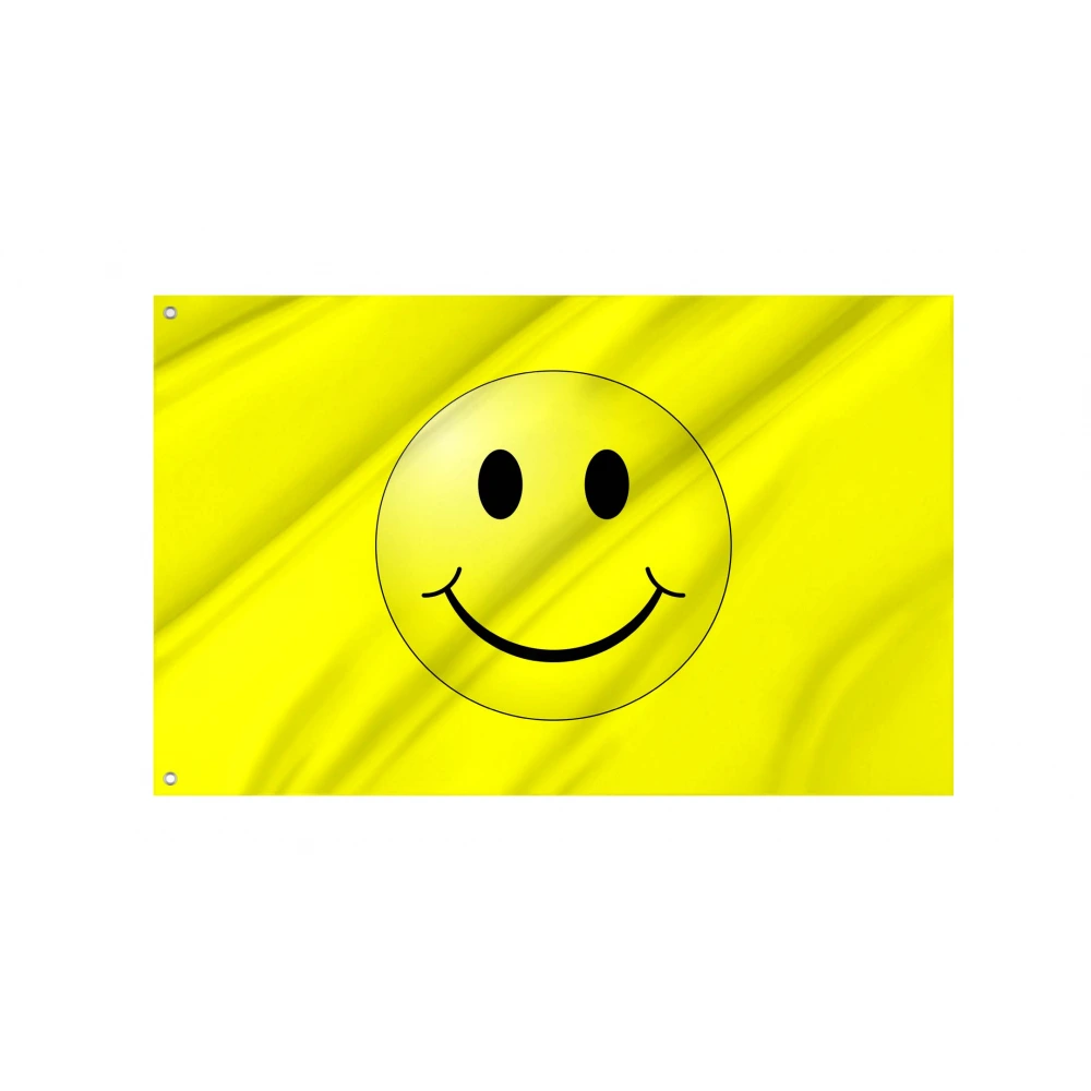 Happy Face Emoji Flag for Indoor & Outdoor Use