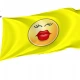 Kissing Face Emoji Flag - Imagine 1