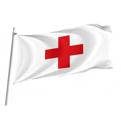 Red Cross Flag for Indoor & Outdoor Use