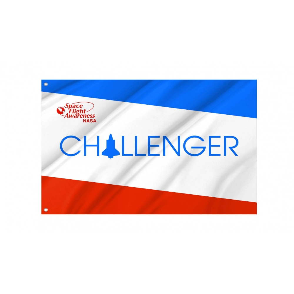 Space Shuttle Challenger Flag for Indoor & Outdoor Use