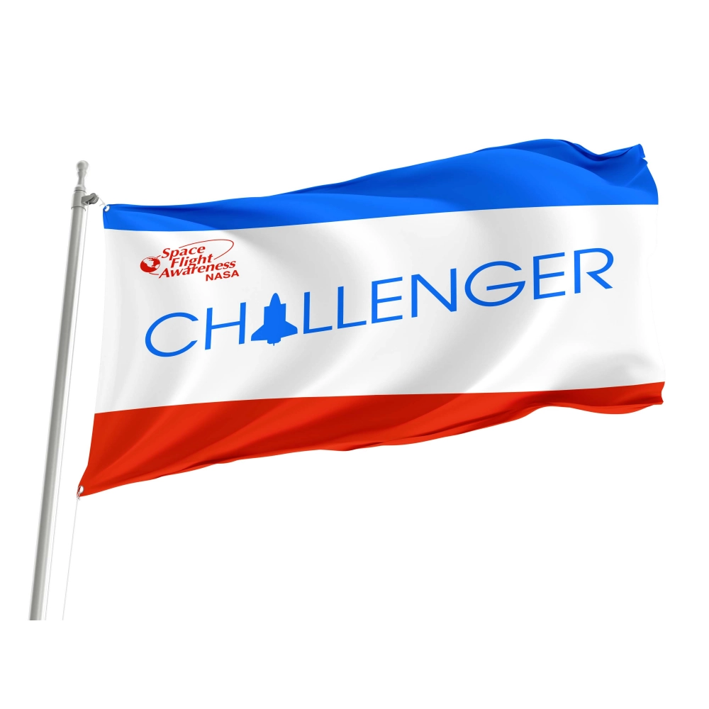 Space Shuttle Challenger Flag for Indoor & Outdoor Use
