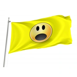Surprised Face Emoji Flag for Indoor & Outdoor Use