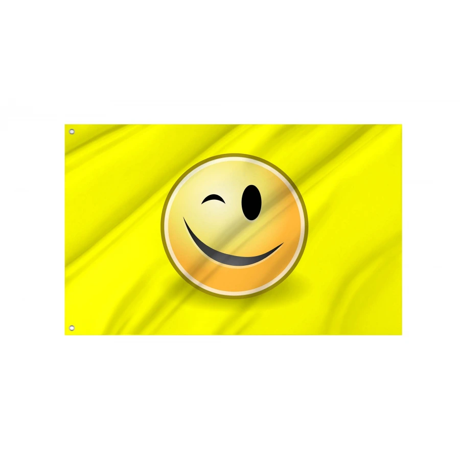 Winking Face Emoji Flag for Indoor & Outdoor Use, FLAG88