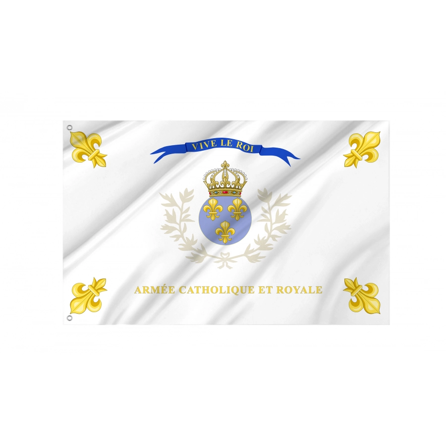 Flag Of Armée Catholique Et Royale De Vendée, Flags For Indoor & Outdoor Use - High Quality France for Indoor and Outdoor Use