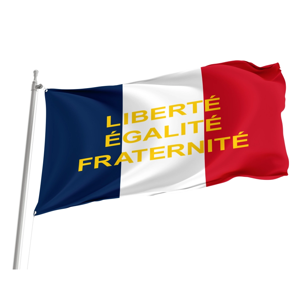 France Liberté Egalité Fraternité Flag for Indoor & Outdoor Use