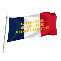 France Liberté Egalité Fraternité Flag for Indoor & Outdoor Use