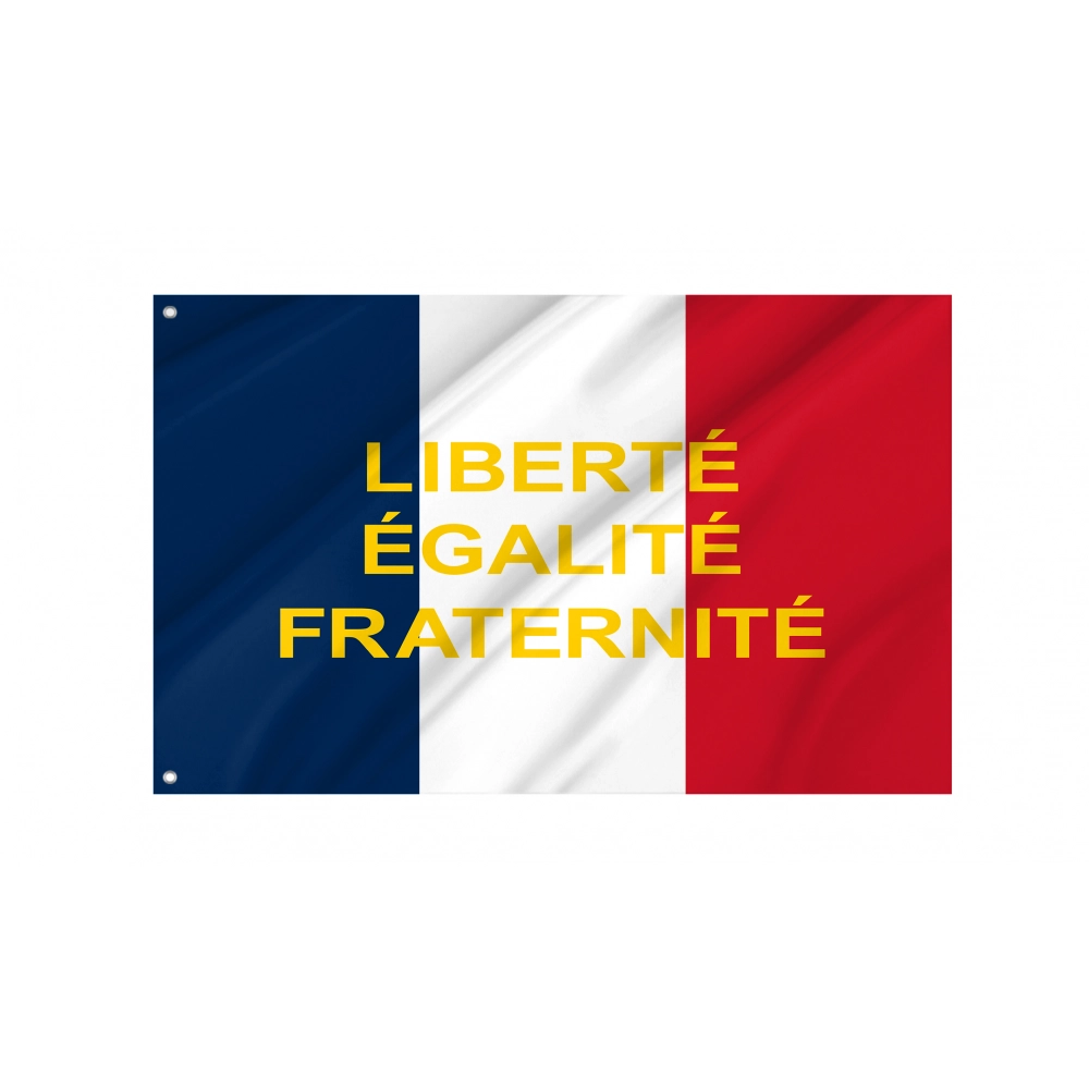 France Liberté Egalité Fraternité Flag for Indoor & Outdoor Use