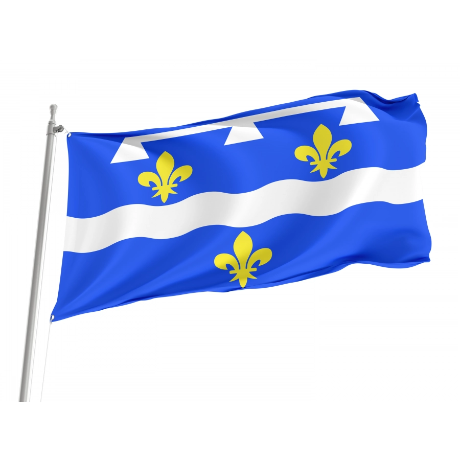 Flag Of Loiret, Patriotic Flags, Unique Design Print, Flags For Indoor & Outdoor Use - High Quality France for Indoor and Outdoor Use
