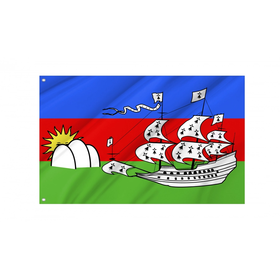 Flag Of Lorient, Patriotic Flags, Unique Design Print, Flags For Indoor & Outdoor Use - High Quality France for Indoor and Outdoor Use